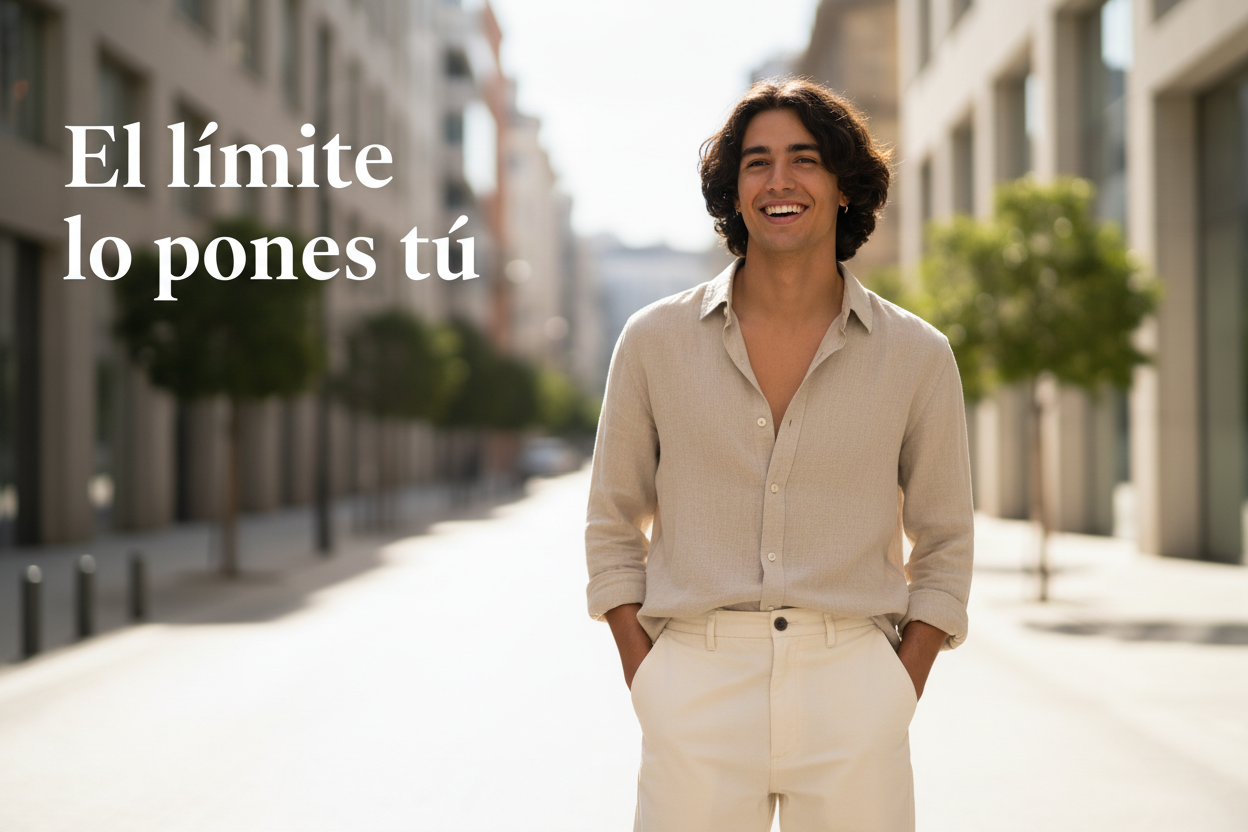 Banner hero con persona joven JVJ Brand