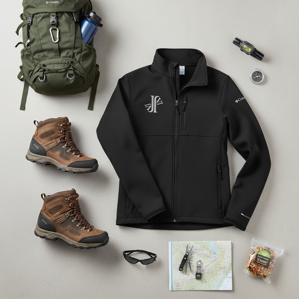 Flat lay chaqueta Columbia