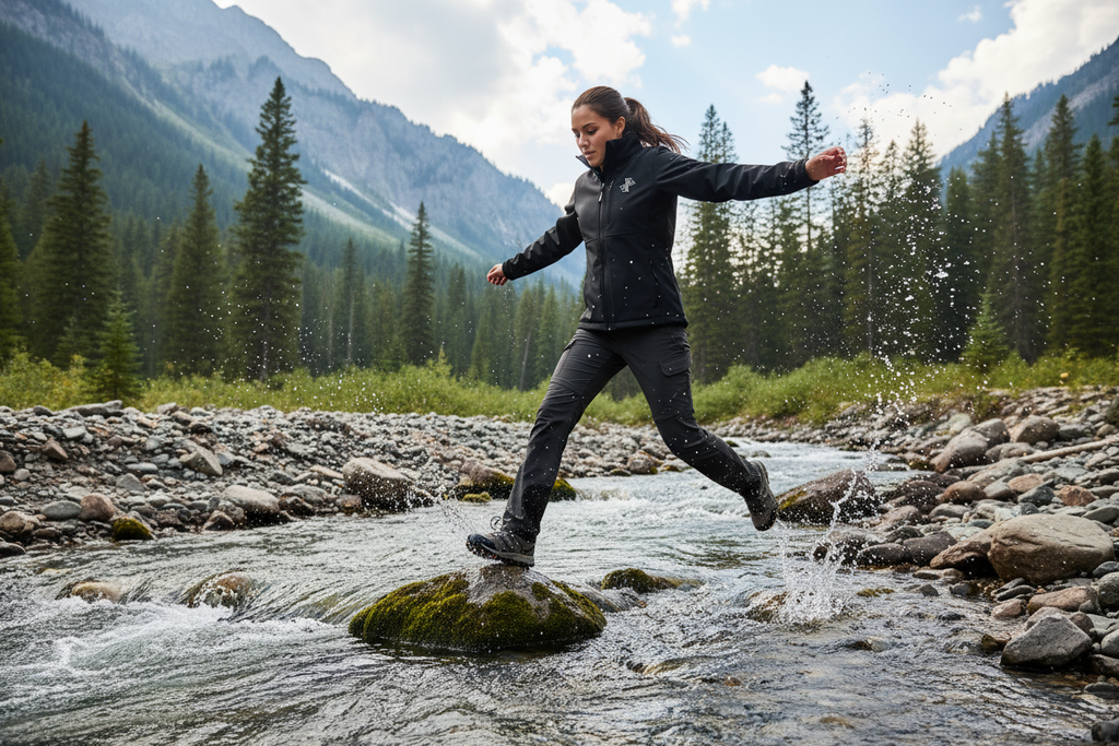 Mockup acción chaqueta Columbia