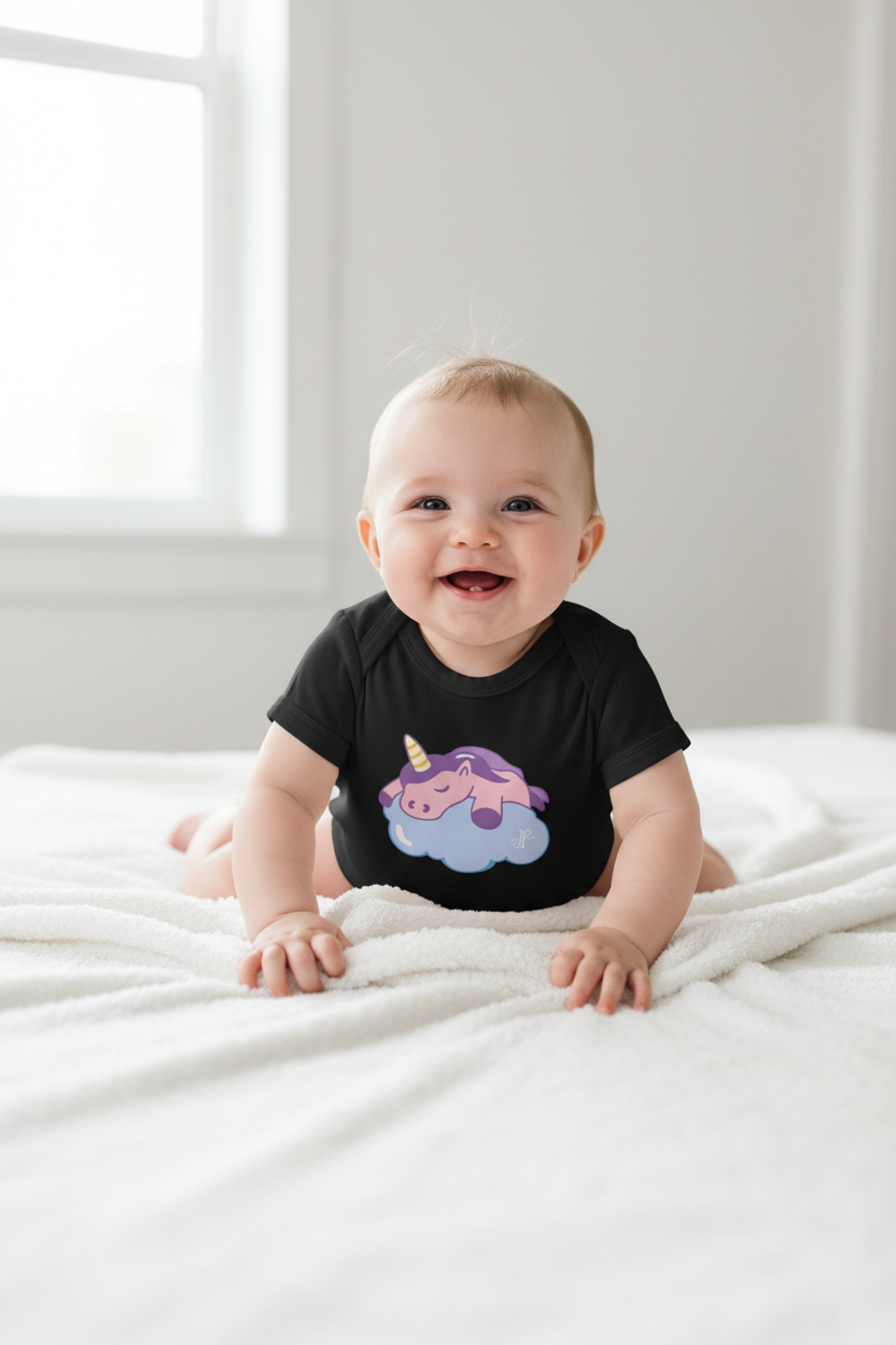 Mockup body bebé JVJ BRAND en manta