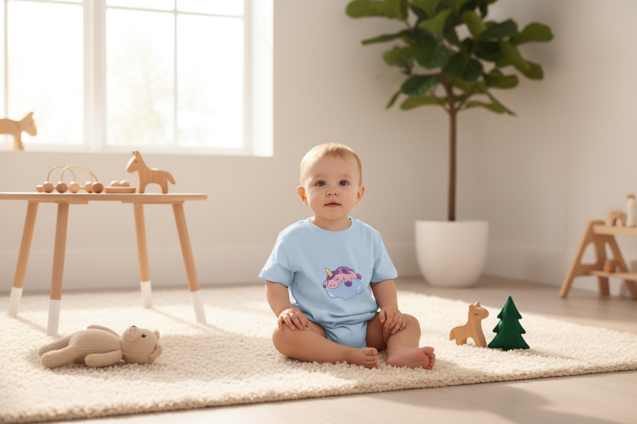 Mockup lifestyle camiseta bebé